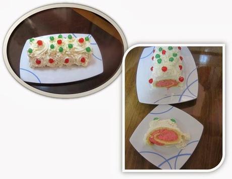 BRAZO GITANO RELLENO DE MERMELADA DE CEREZAS BRAZO GITANO RELLENO DE MERMELADA DE CEREZAS