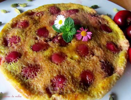 Tortilla de cerezas en el microondas Tortilla de cerezas en el microondas