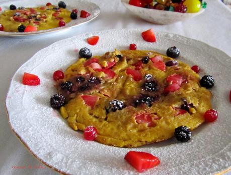 Tortilla de cerezas en el microondas Tortilla de cerezas en el microondas