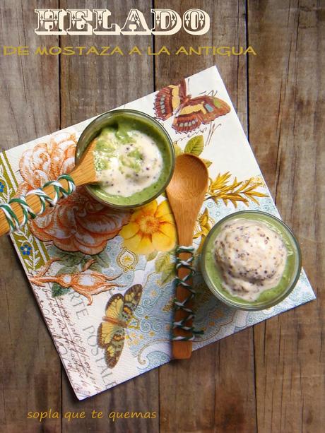 SALMOREJO VERDE CON HELADO DE MOSTAZA A LA ANTIGUA SALMOREJO VERDE CON HELADO DE MOSTAZA A LA ANTIGUA