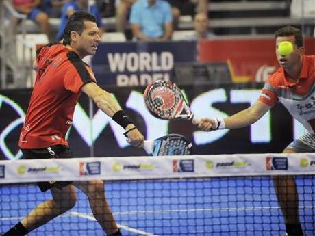 Allemandi y Navarro en su partido de cuartos de final