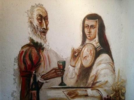 En casa de Ernesto Alcántara en Nepantla, Sor Juana le invita un taco a don Alonso Quijano.