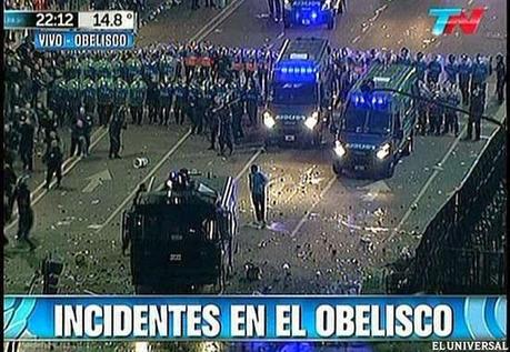 Fuertes disturbios en Buenos Aires tras la derrota de Argentina