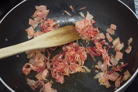 Pastel de brócoli, patata y bacon