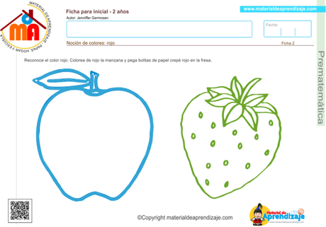 Prematematica 2 años 02: color rojo 02 prematematica 2 años - color rojo 2