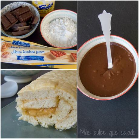 Rollo de Lemon Curd con cobertura de Chocolate Rollo de Lemon Curd con cobertura de Chocolate