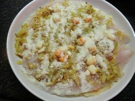 Merluza al horno con puré de zanahorias