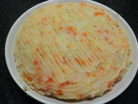 Merluza al horno con puré de zanahorias