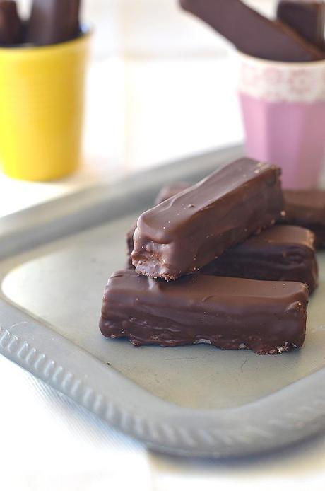 Barritas de galleta y chocolate caseros Barritas de galleta y chocolate caseros
