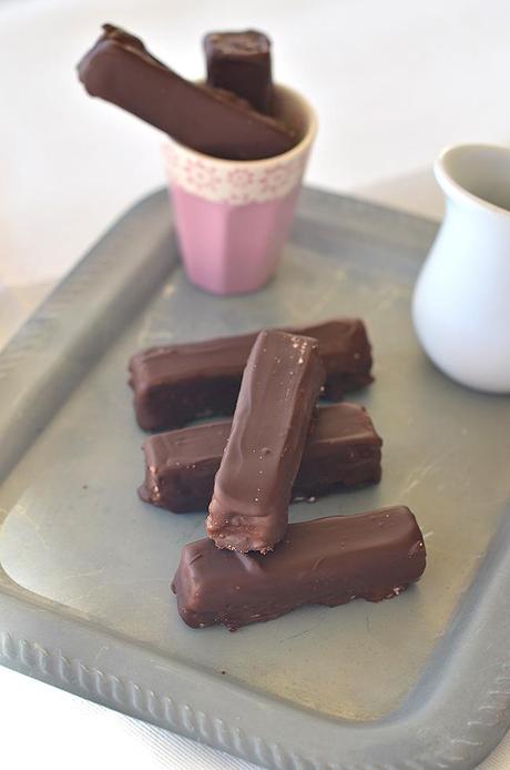 Barritas de galleta y chocolate caseros Barritas de galleta y chocolate caseros