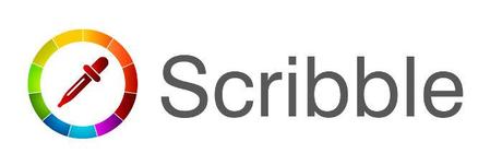 Scribble. Mezcla de colores en la palma de la mano Scribble - Mezcla de colores - Logo