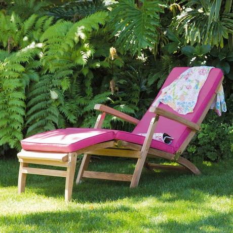 Días de sol y siesta Tumbona de madera,Cojín tumbona, Tumbona piscina