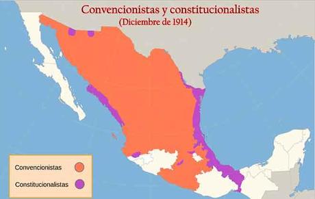 Mapa Revolucion mexicana