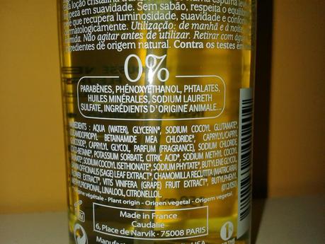 Etiqueta espuma limpiadora Caudalie etiqueta espuma limpiadora caudalie