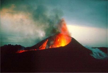 dentro de un volcán