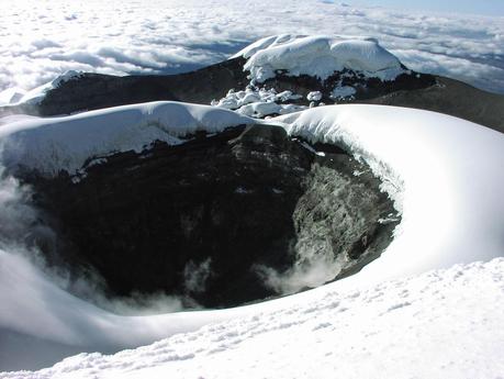 dentro de un volcán