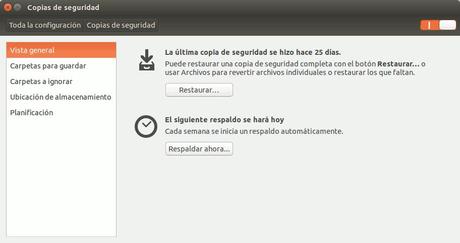 Como crear una copia de seguridad y restaurar el sistema en Ubuntu Vista general de deja-dup