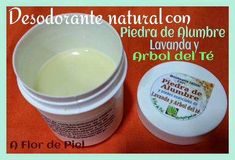 Desodorante natural con Alumbre y aceites esenciales de Lavanda y Arbol del Té