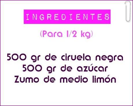 RECETA DE MERMELADA DE CIRUELA NEGRA