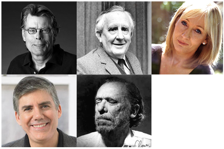 Los cinco autores más abundantes en mi estanteria
