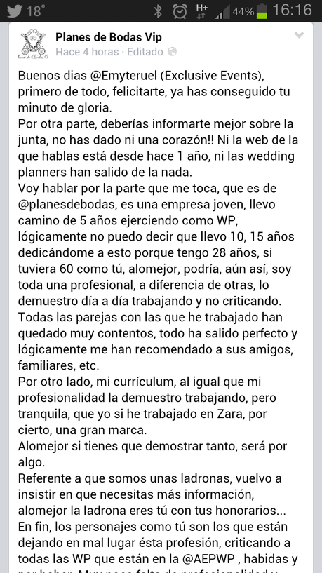 La Asociación Española Profesional de Wedding Planners (AEPWP) 2 parte: lo que mal empieza, mal acaba...