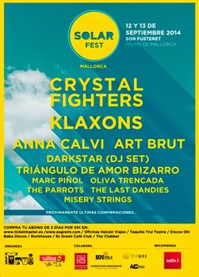 Solar Fest 2014: Crystal Fighters, Klaxons, Anna Calvi, TAB...