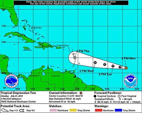 Se forma depresión tropical.