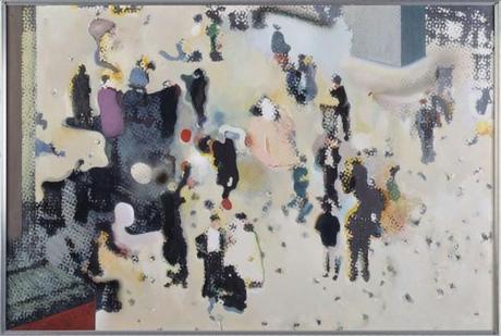 Richard Hamilton, Trafalgar Square, 1965-1967, óleo sobre fotografía montada sobre tabla, 81 x 122 cm. Museo Ludwig, Colonia