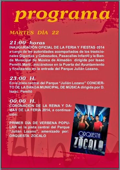 Hoy martes en la Feria de Almadén 2014