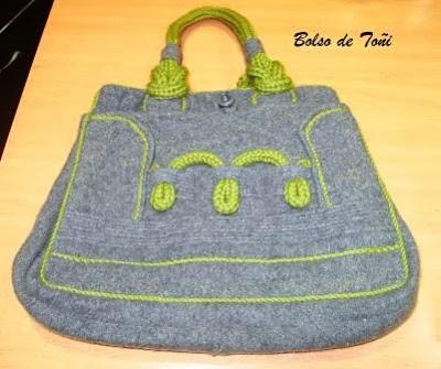 LANA RECICLADA, BOLSO LANA RECICLADA, BOLSO
