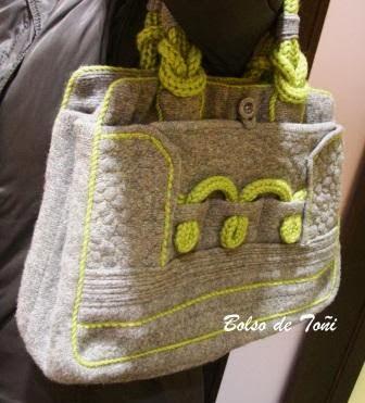LANA RECICLADA, BOLSO LANA RECICLADA, BOLSO