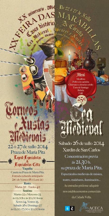 Comienza la Ferial Medieval o XX Feria de las Maravillas en La
Coruña2014