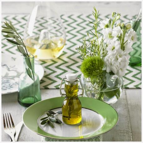 inspiración: mesas en verde // inspiration: green table settings