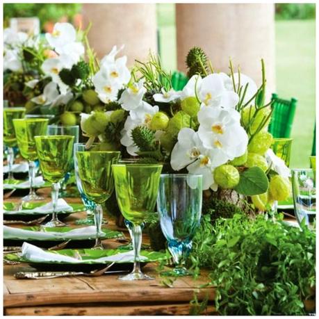 inspiración: mesas en verde // inspiration: green table settings