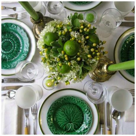 inspiración: mesas en verde // inspiration: green table settings