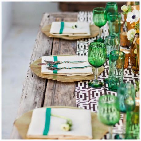 inspiración: mesas en verde // inspiration: green table settings