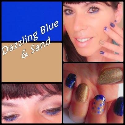 Pantones de verano: Hoy, Dazzling blue y Sand (look y manicura).