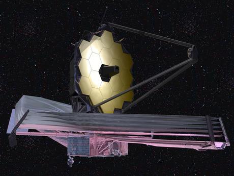Concepto artístico del telescopio espacial James Webb