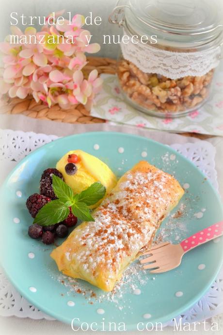 Strudel de manzana y nueces