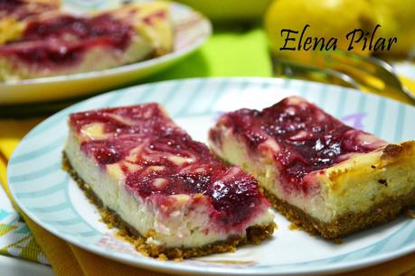 Barritas de tarta de queso de limonada y frambuesas