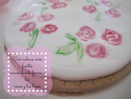 COMO PINTAR ROSAS SOBRE FONDANT O GLASA