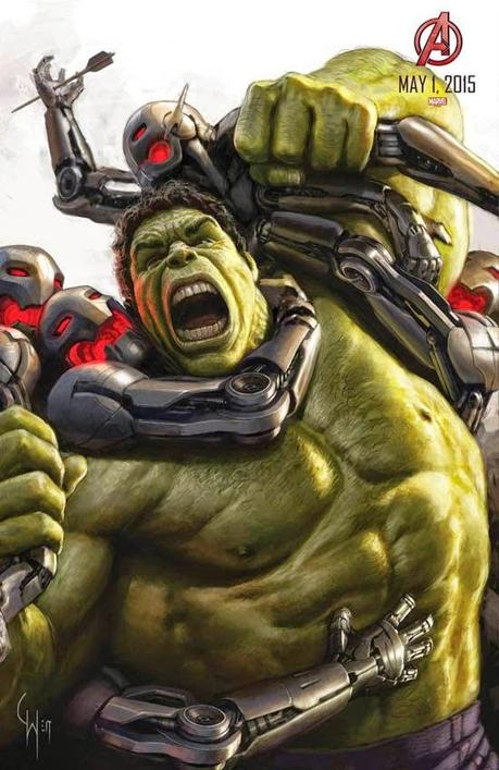 ÚLTIMOS PÓSTERS DE ARTE CONCEPTUAL CON HULK, THOR, OJO DE HALCON, QUICKSILVER Y MOSAICO COMPLETO DE LOS VENGADORES: LA ERA DE ULTRON