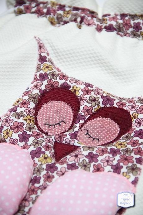 Un búho para Jimena Mochila para la guardería aplicaciones búho