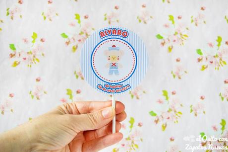 UN BAUTIZO MARINERO DEDICADO A LOS PEQUES packaging piruleta personalizada colorear lámina ceras plastidecor marinero osito bautizo