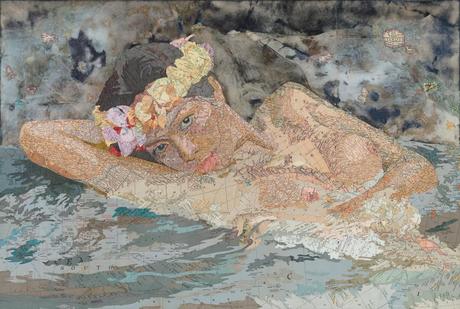 Mapamundi: el arte con mapas de Matthew Cusick arte-collages-mapa-oceania-Matthew-Cusick-totenart-material-bellas-artes