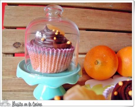 Cupcakes de naranja y chocolate