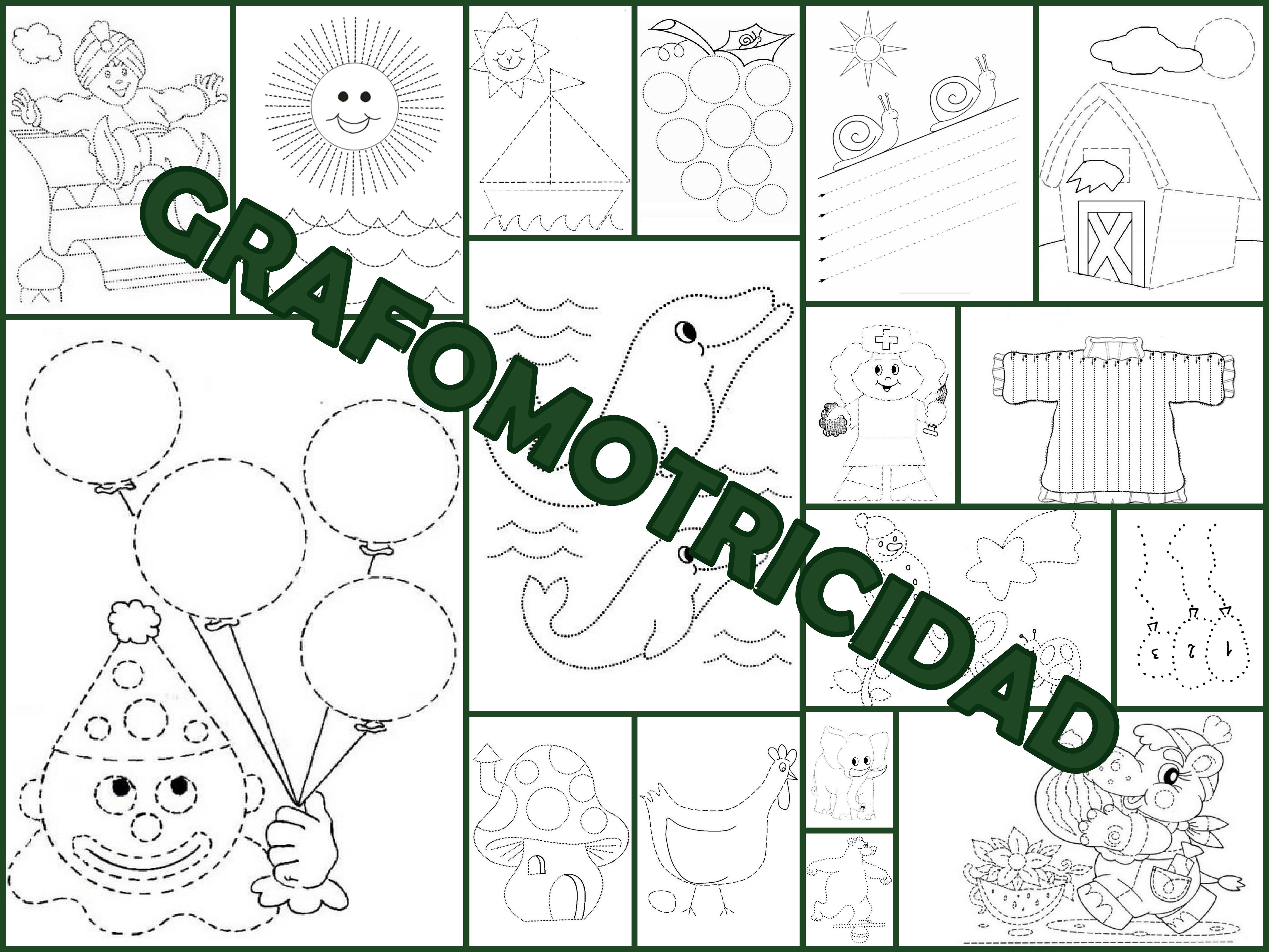 Grafomotricidad. Fichas de trazos para colorear Grafomotricidad. Fichas de trazos para colorear