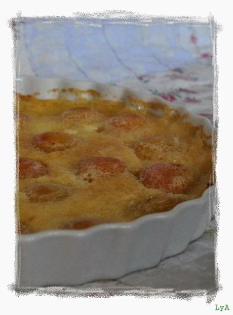 Clafoutis de albaricoque... para el Reto Sabor y Color de la temporada Clafoutis de albaricoque... para el Reto Sabor y Color de la temporada