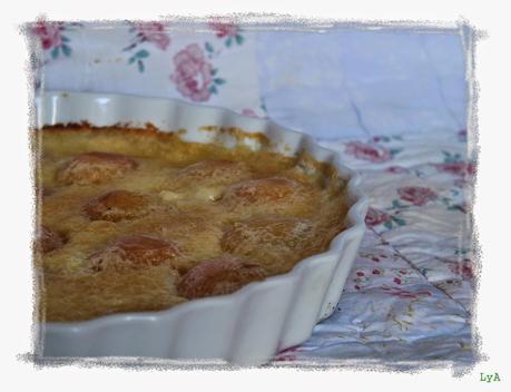 Clafoutis de albaricoque... para el Reto Sabor y Color de la temporada Clafoutis de albaricoque... para el Reto Sabor y Color de la temporada