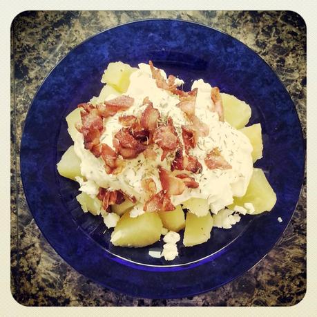 Receta au pair: Ensalada de patata con bacon 